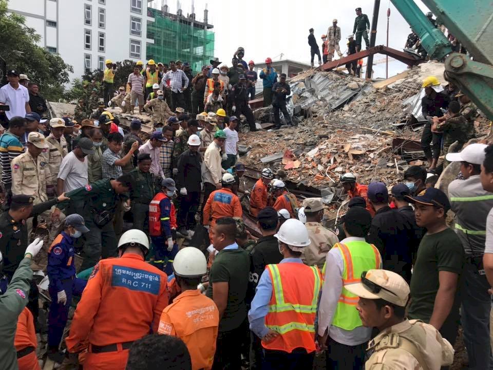 柬埔寨中資大樓倒塌28死 5名中國人遭起訴