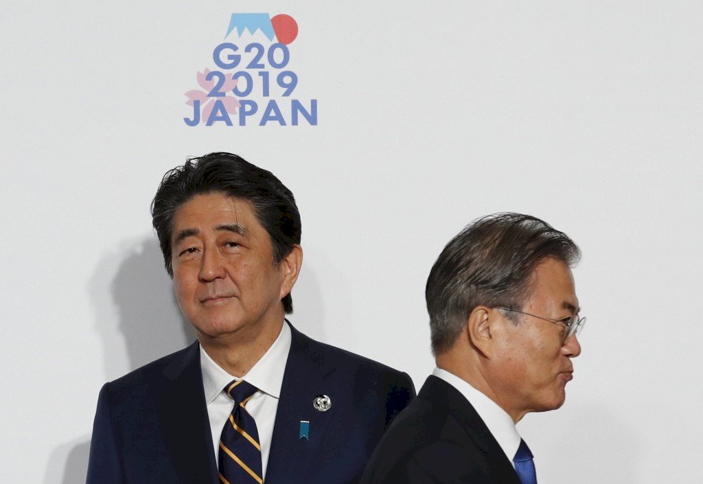日韓關係惡化 安倍文在寅G20僅握手不會談