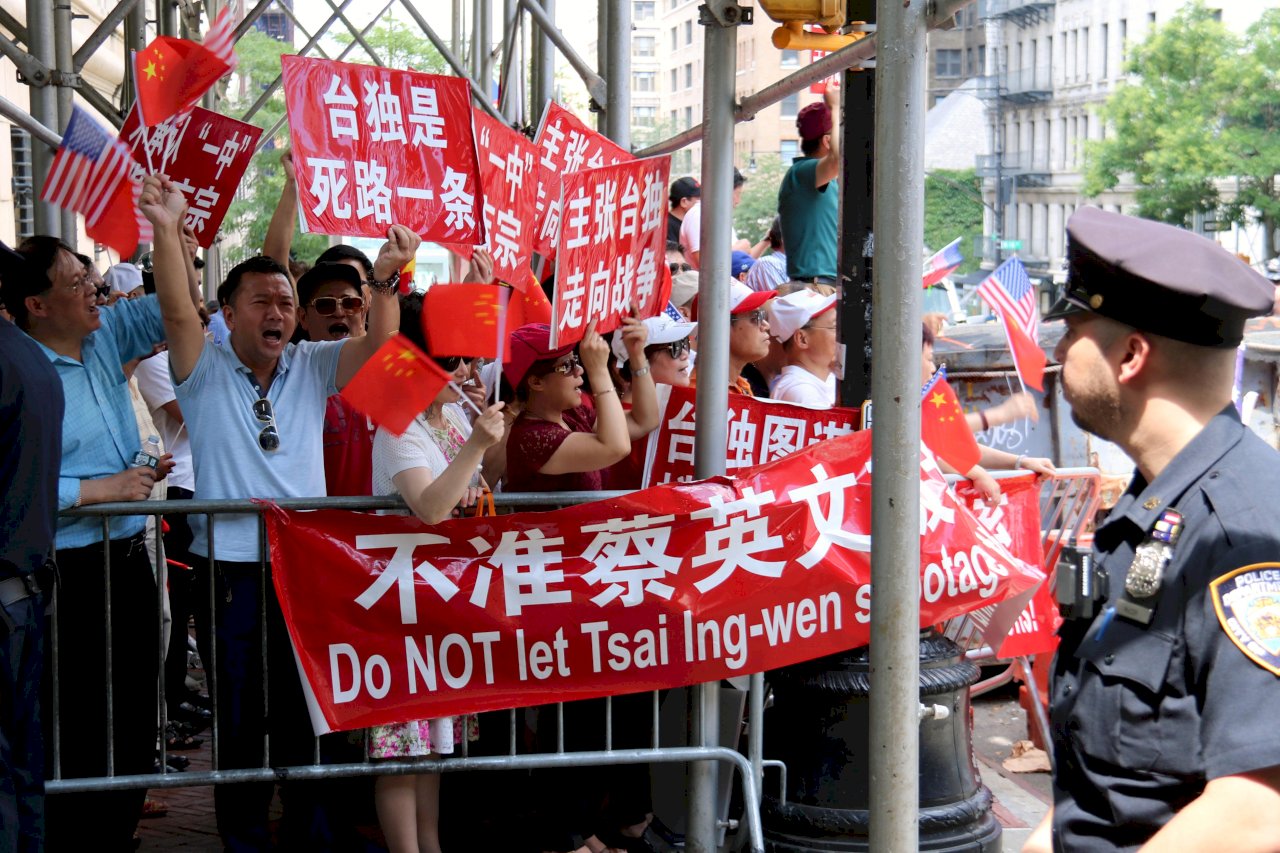 中國僑民抗議 總統：希望他們享受民主氛圍