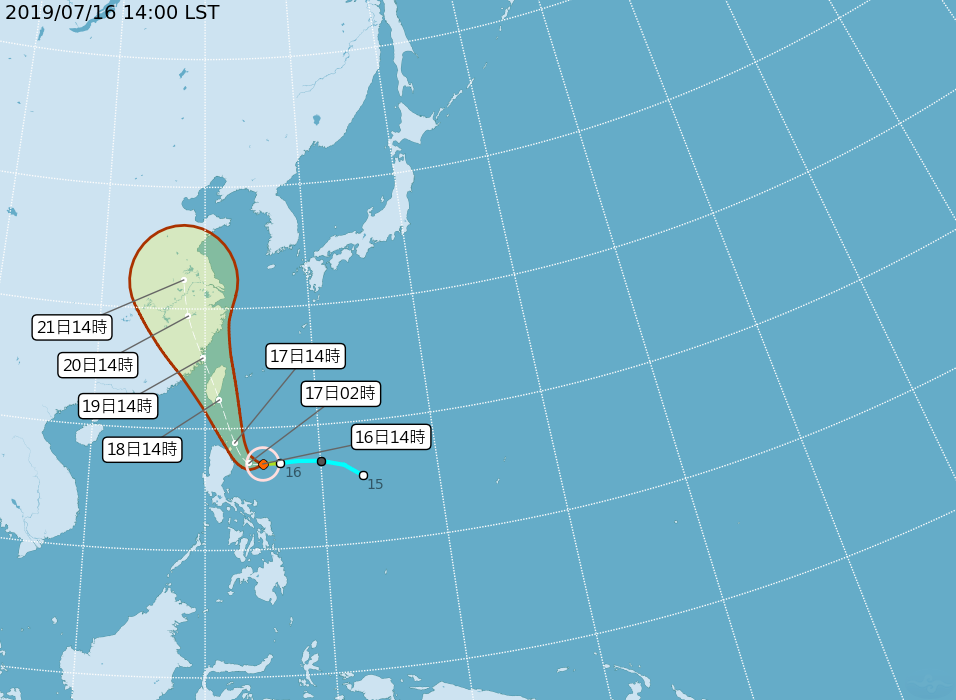 第5號颱風丹娜絲形成  最快今晚發布海警