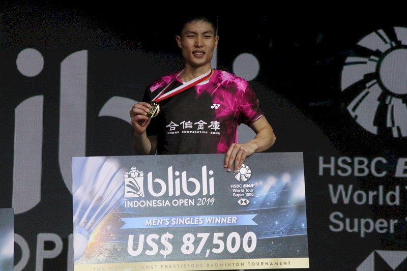 周天成印尼羽球賽奪冠 台灣男單史上第一人