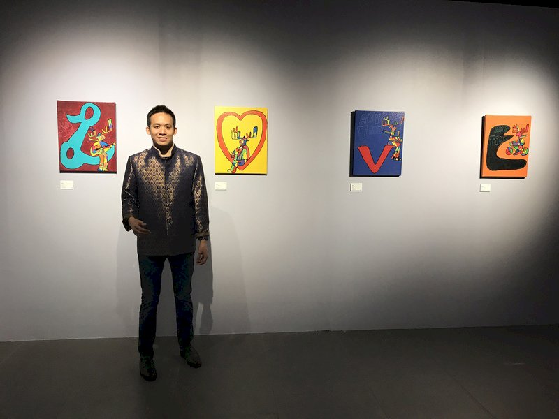 台灣天才畫家李柏毅曼谷個展 傳遞熱情與生命力