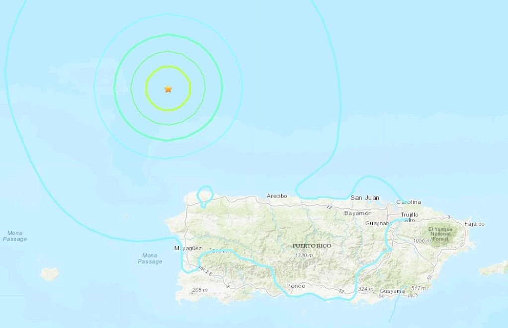 USGS：波多黎各6.3強震 深度10公里