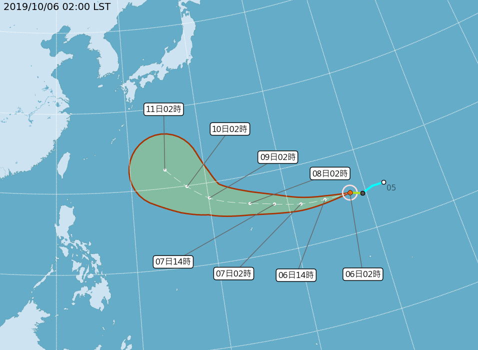 颱風哈吉貝朝沖繩行進 恐影響日本3天連假