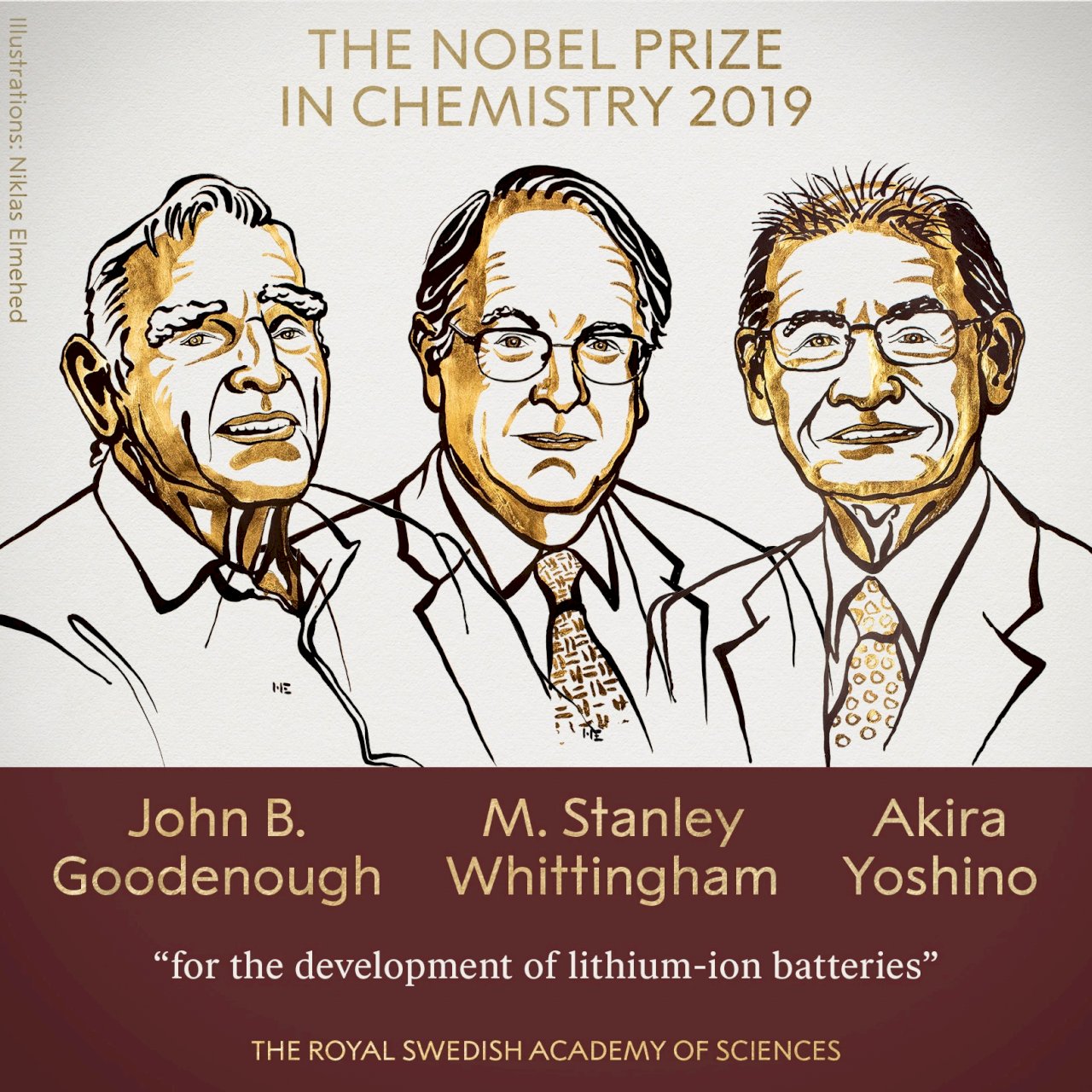2019諾貝爾化學獎：美英日3國科學家共享