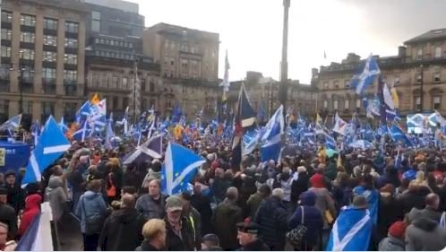 爭取蘇格蘭獨立 數千人格拉斯哥集會造勢