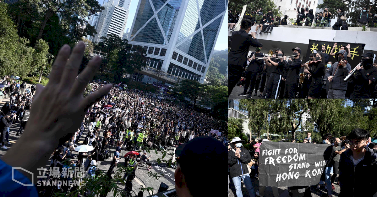 香港銀髮族中學生跨世代集會 反警過度使用催淚彈