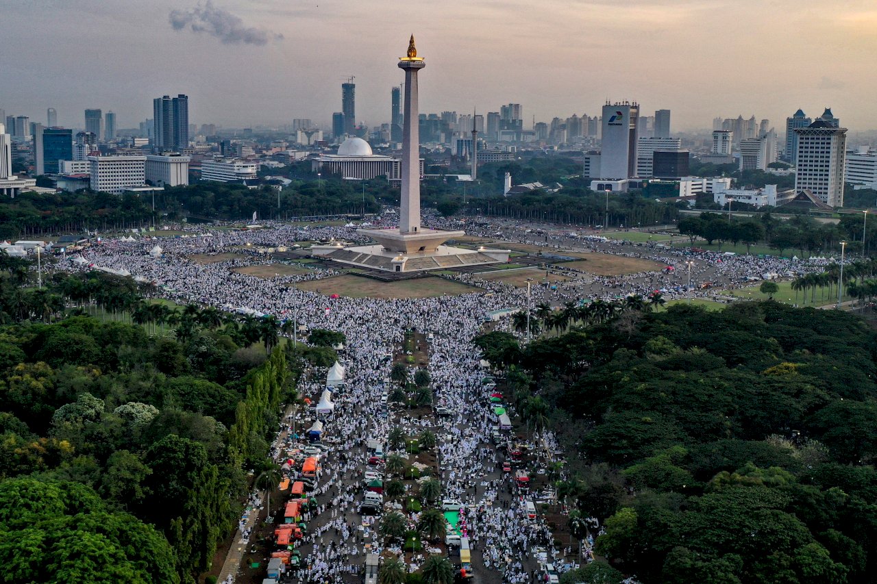 印尼保守派穆斯林大遊行 政府加強警戒