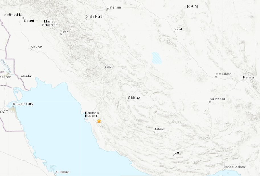 伊朗核電廠附近5.1地震 尚無災情傳出