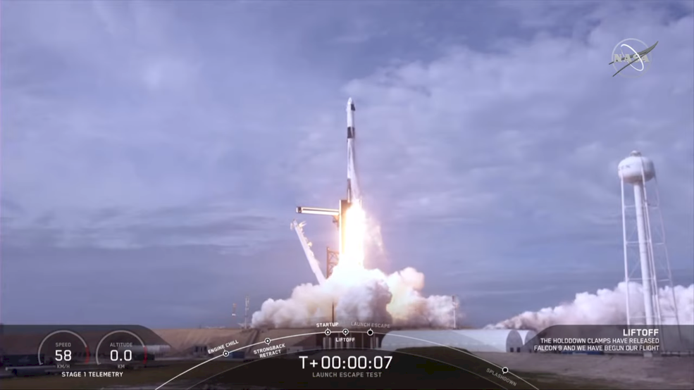 通過緊急逃生測試 SpaceX太空船最快第二季載人飛