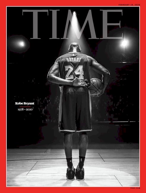 時代雜誌黑白紀念封面 向Kobe致敬