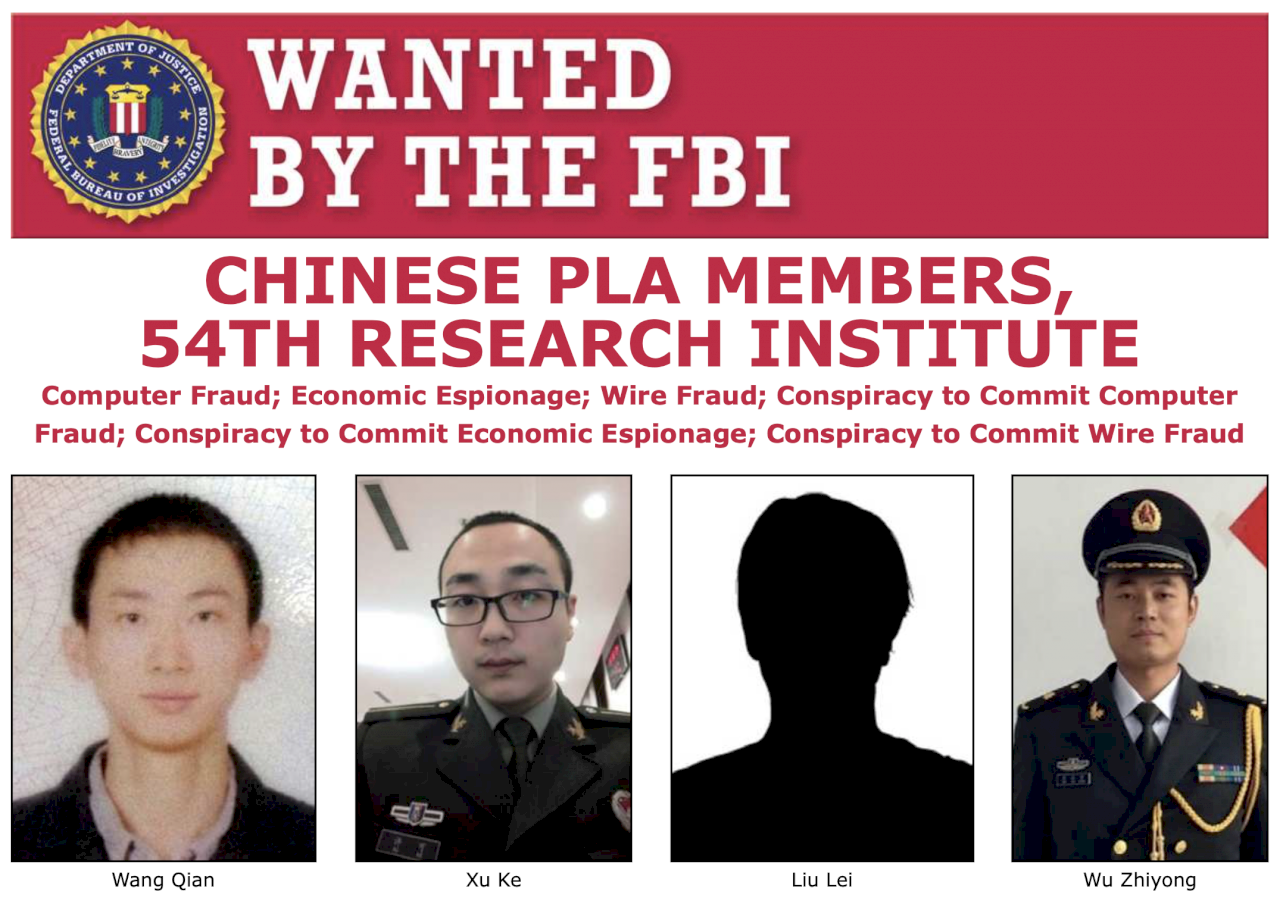 駭入信評公司資料庫 美國起訴中國4軍人