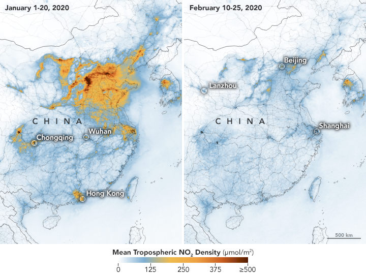 疫情致工廠停工 NASA：中國空污大幅減輕