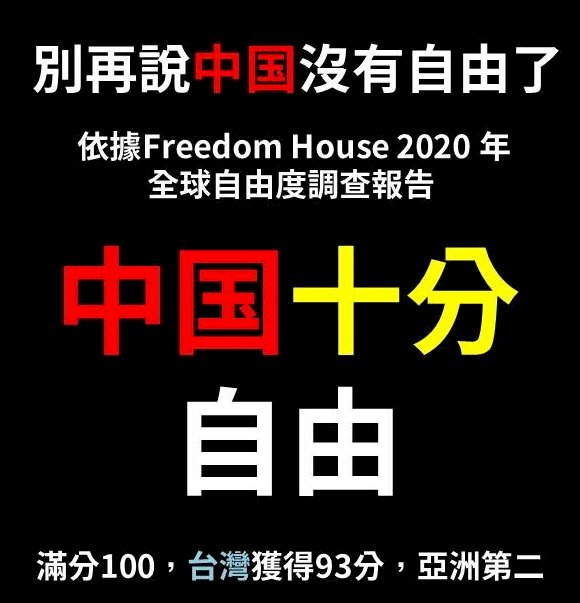 自由之家評比 中國列「十分」自由國家