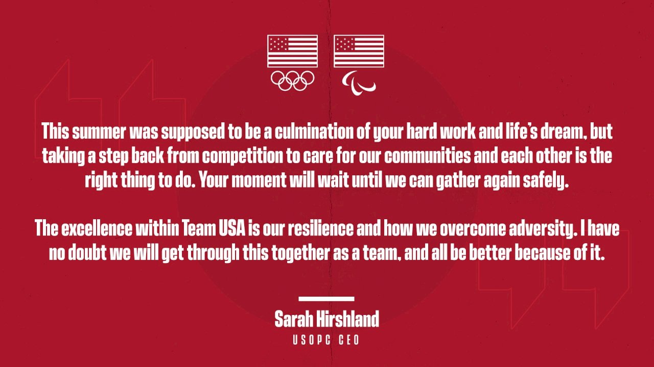 奧運延期美國選手互相打氣 用運動家精神抗疫