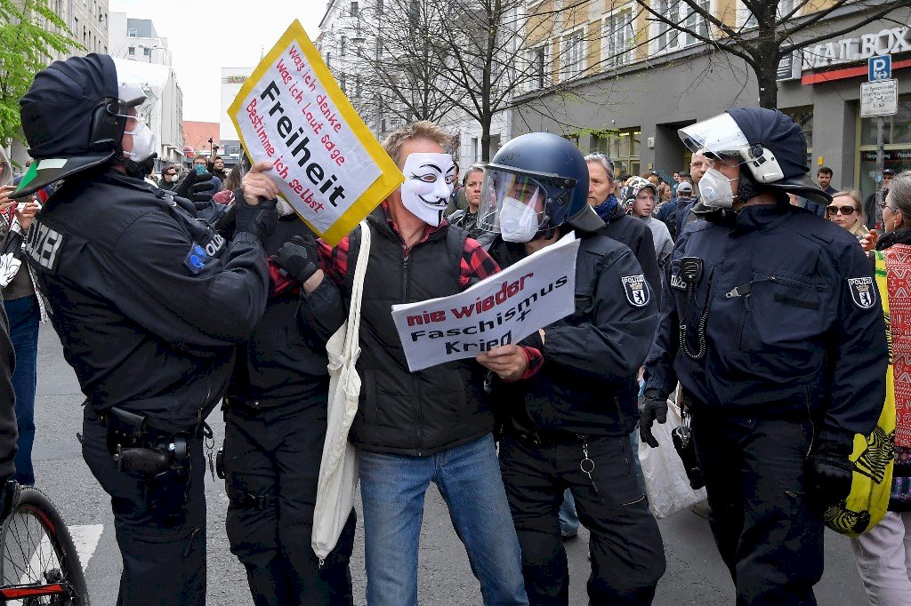 違反封鎖禁令 數十名柏林抗議人士遭捕