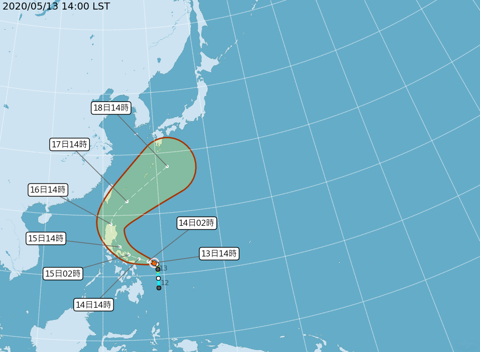 颱風黃蜂變中颱 估台灣受外圍環流影響