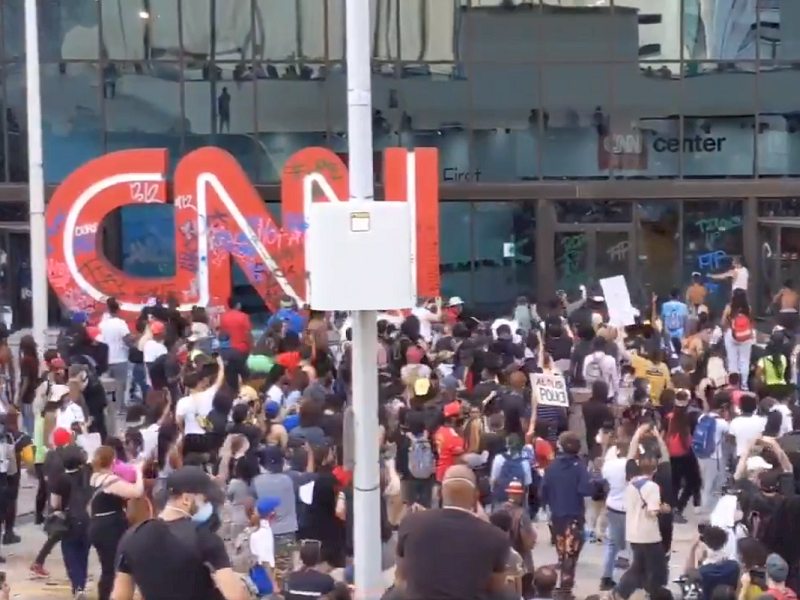 非裔之死引爆全美怒火 CNN亞特蘭大總部遭殃