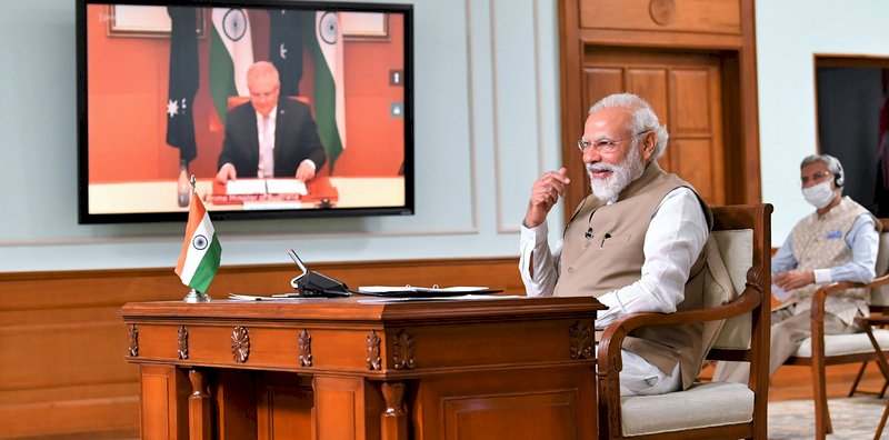 印度澳洲總理視訊峰會 建立全面戰略夥伴關係