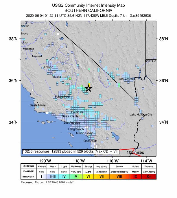 南加州規模5.5地震 尚未傳災損
