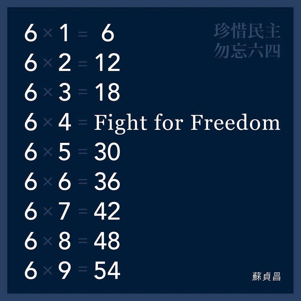 六四31週年 蘇貞昌：自由是一種生活 勿忘六四