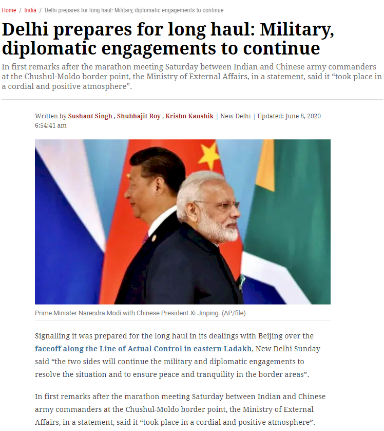 中國拒絕恢復拉達克原狀 中印邊境談判破裂
