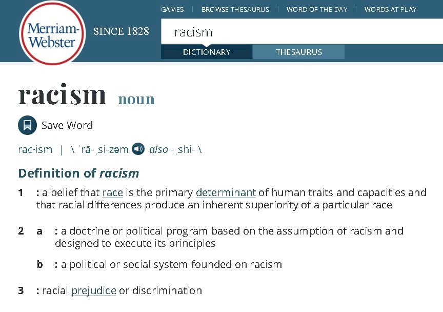 與時俱進 韋氏辭典將更新種族主義定義