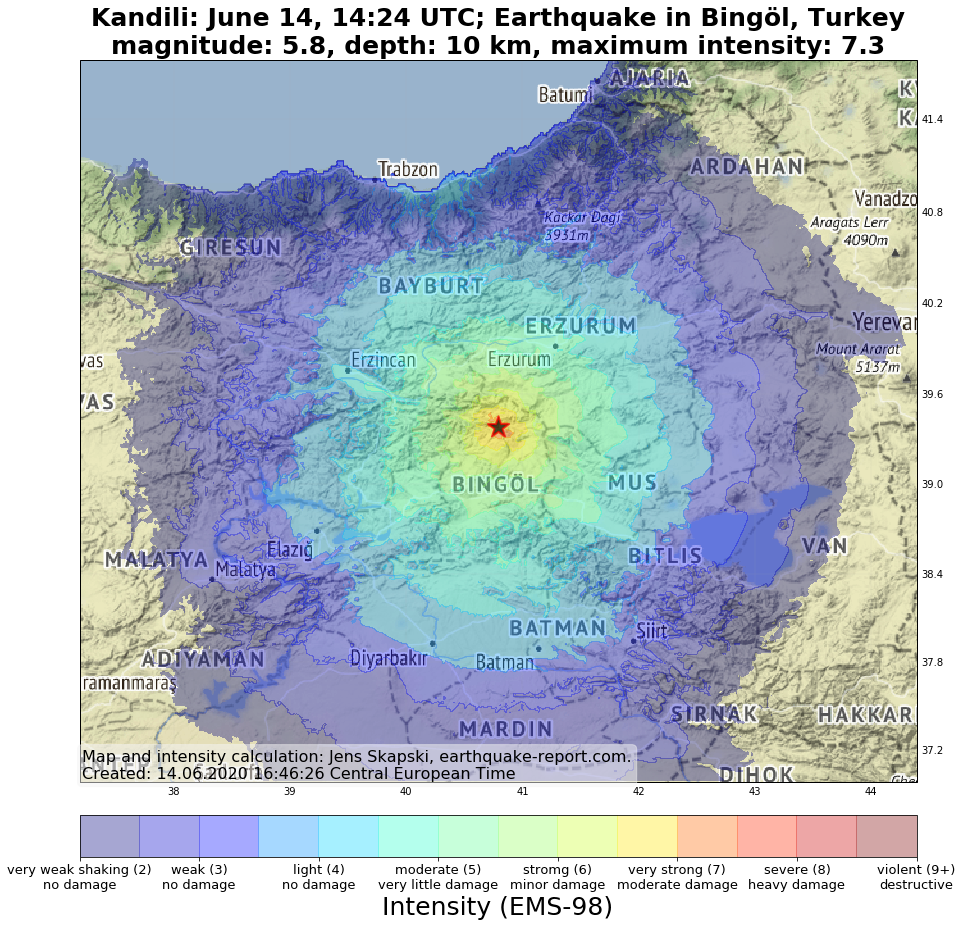 土耳其東部規模5.7淺層地震 至少1死18傷