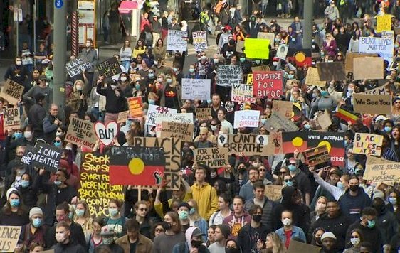 澳洲各城數千人示威 聲援黑人的命也是命