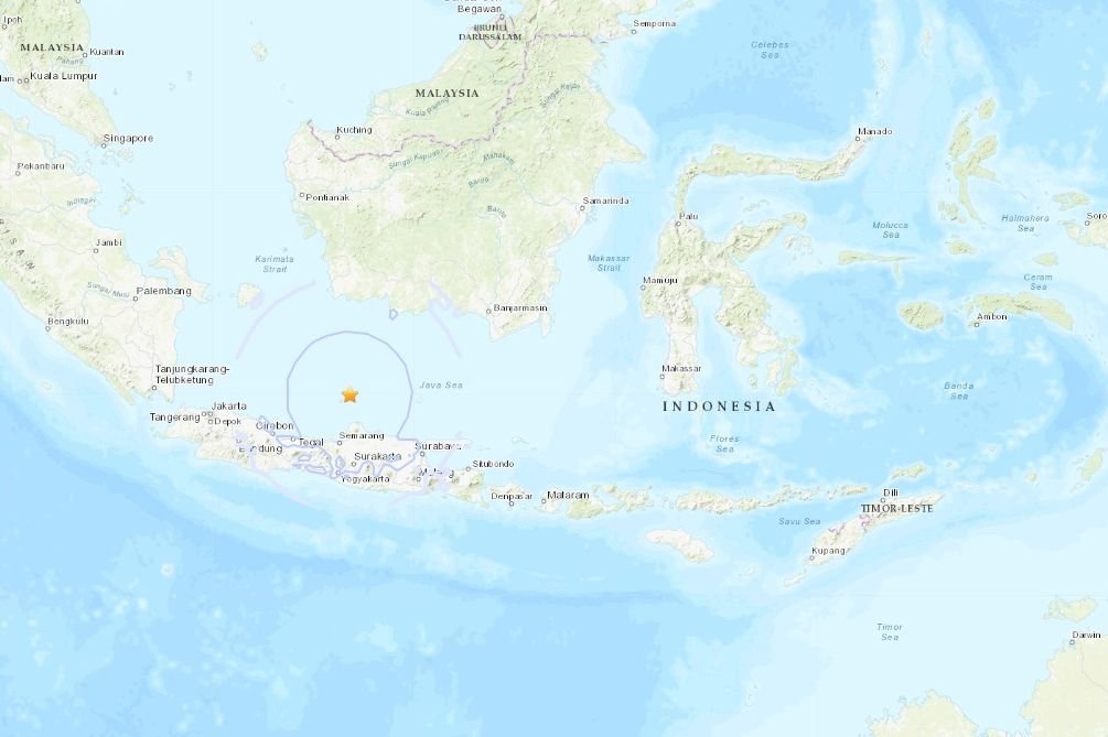 USGS：印尼爪哇島6.6強震
