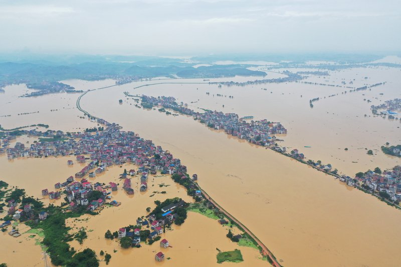 中國南方暴雨又一波 長江洪水範圍大時間久
