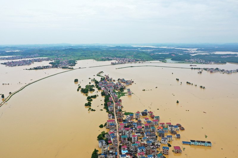 中國長江流域再度強降雨 對防洪形成重大考驗