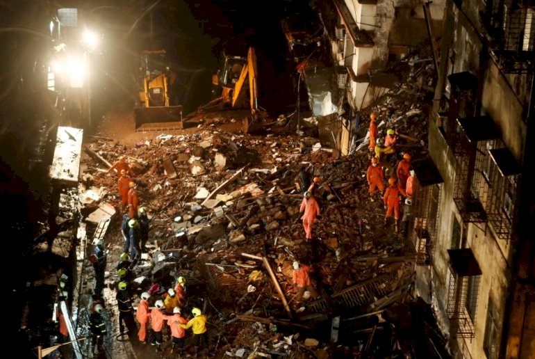 印度豪雨成災 孟買樓房坍塌釀8人亡