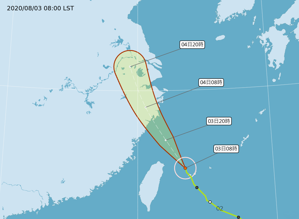輕颱「哈格比」今最近台灣 氣象局：傍晚漸遠離