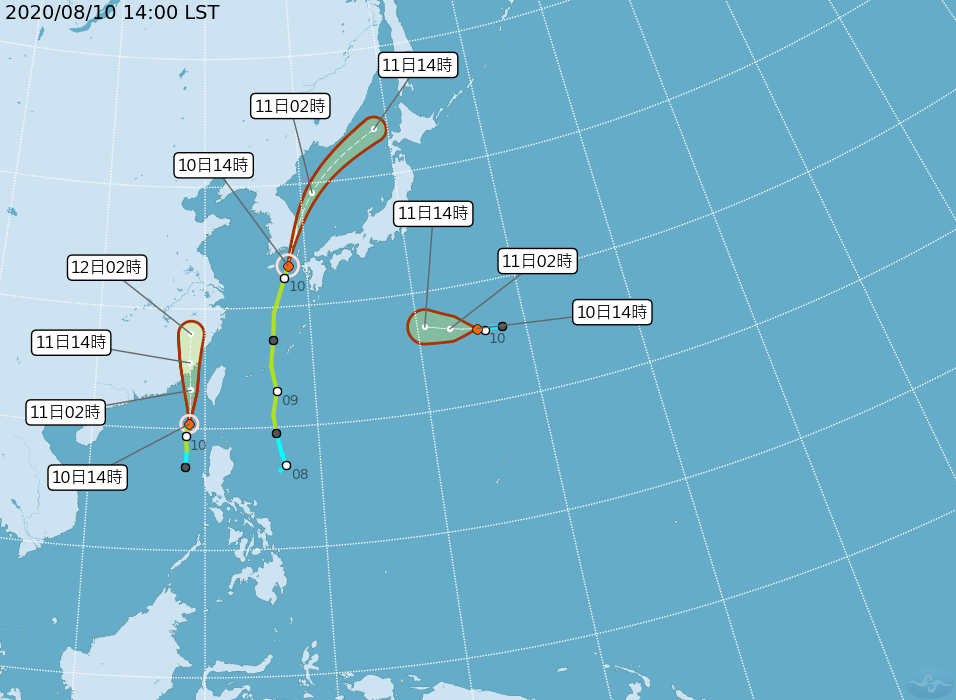 第6號颱風「米克拉」今晚到明天上午影響最劇烈