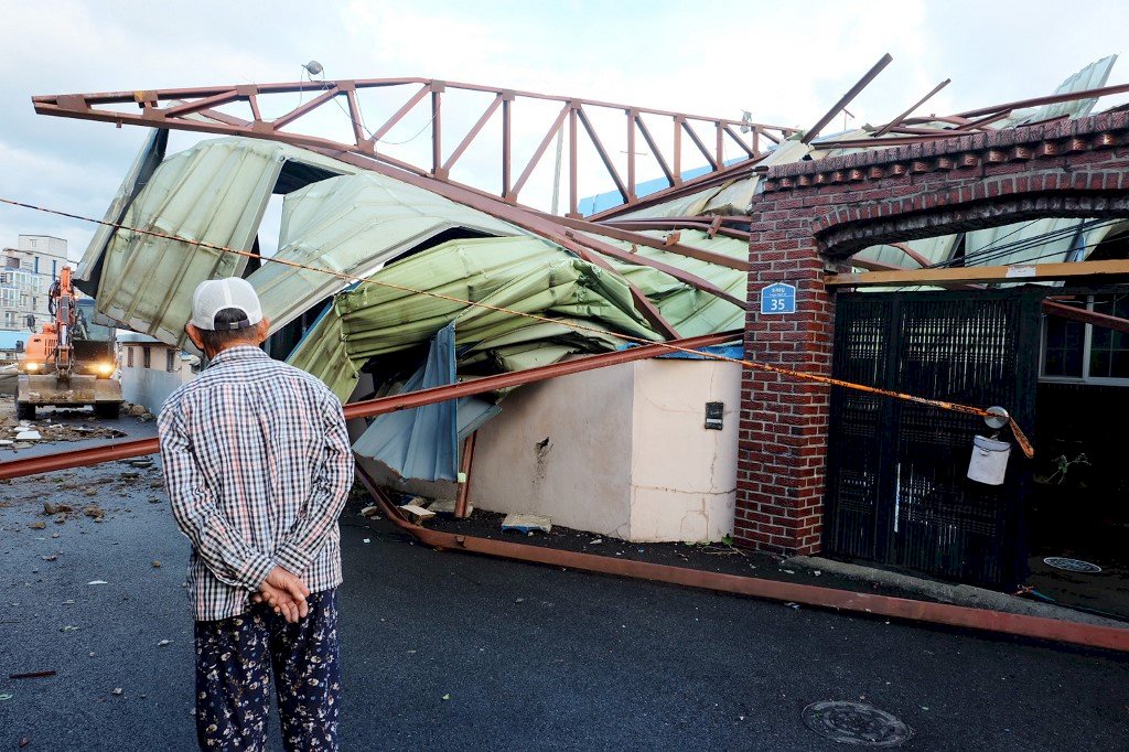 颱風梅莎橫掃韓國 至少1人喪命逾2千人撤離