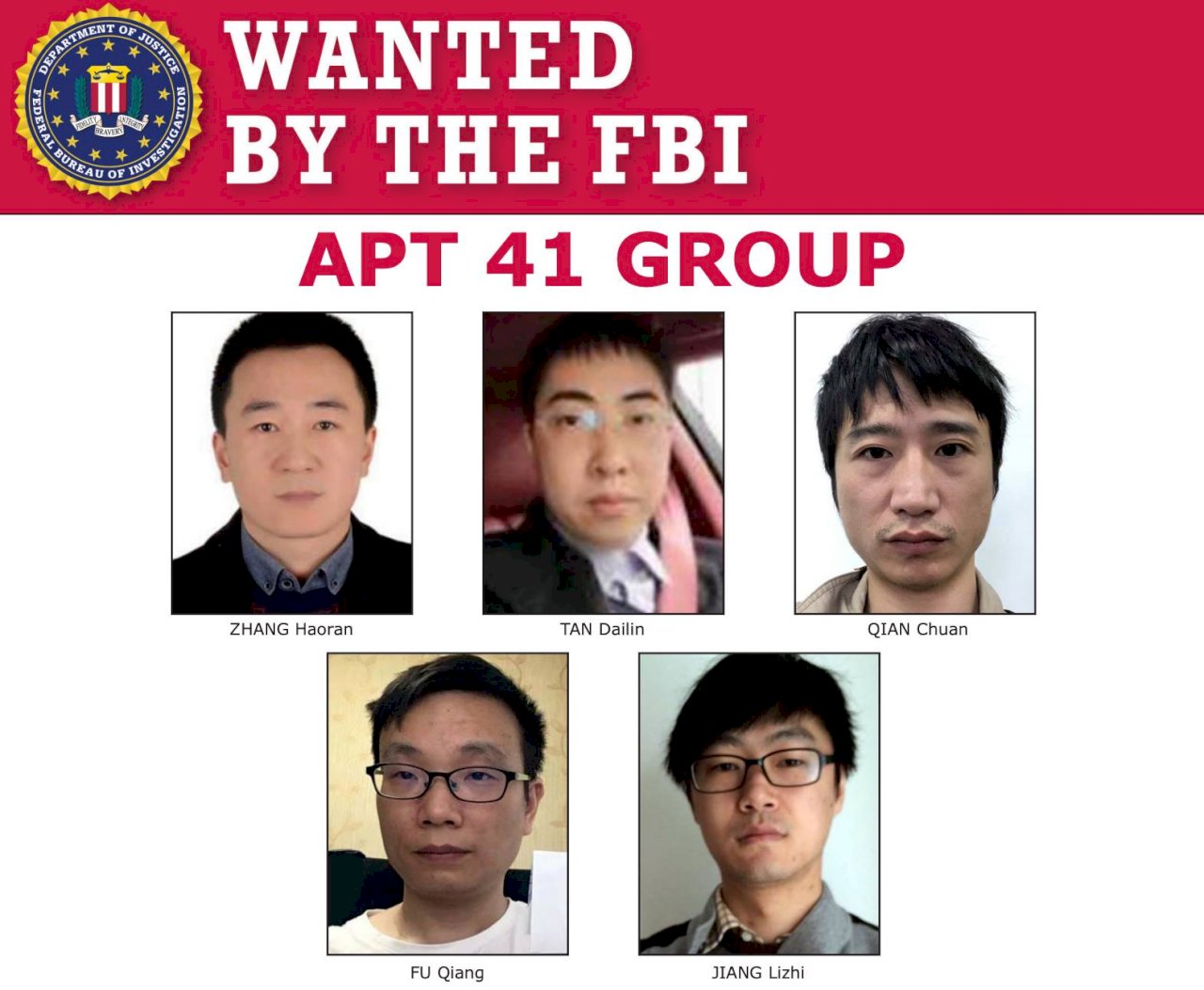 美司法部起訴5名中國駭客　台港同受害