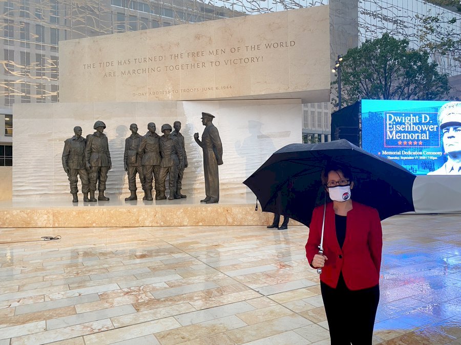 艾森豪總統紀念堂落成　捐贈牆刻印中華民國台灣
