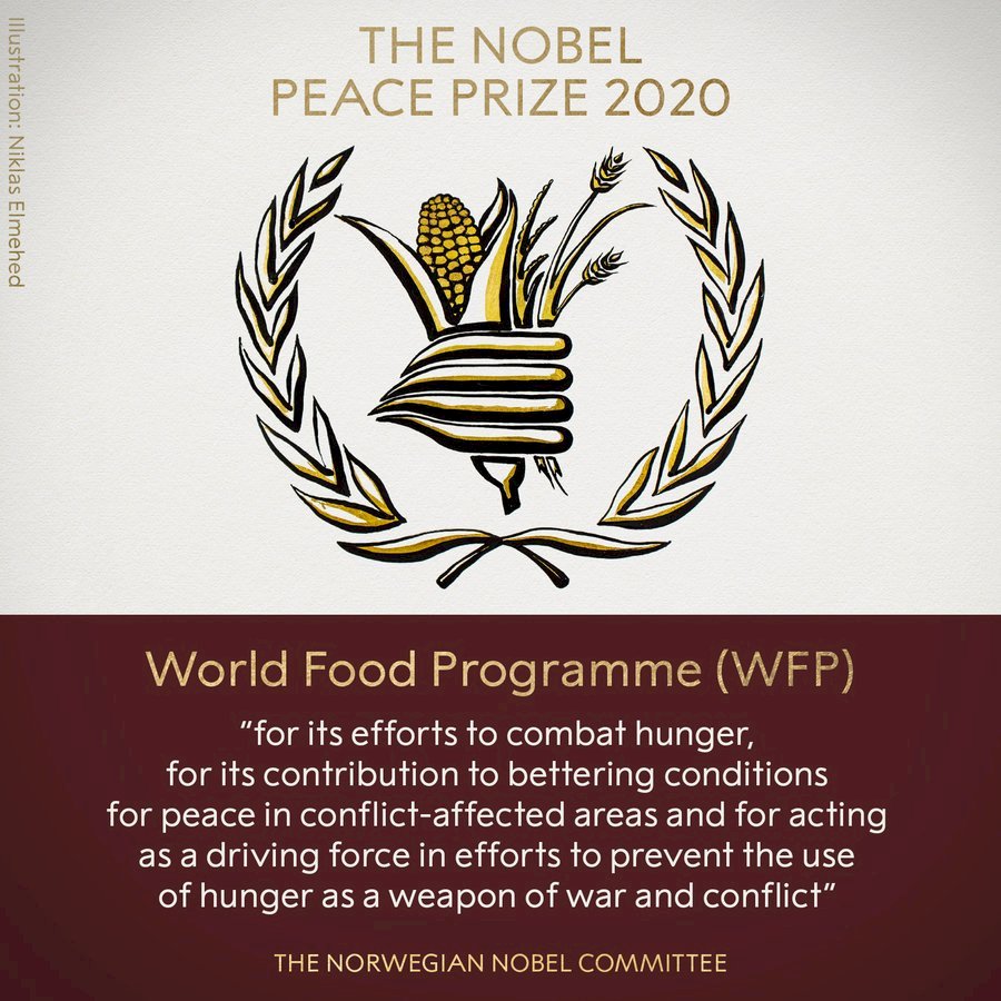 2020諾貝爾和平獎：世界糧食計劃署