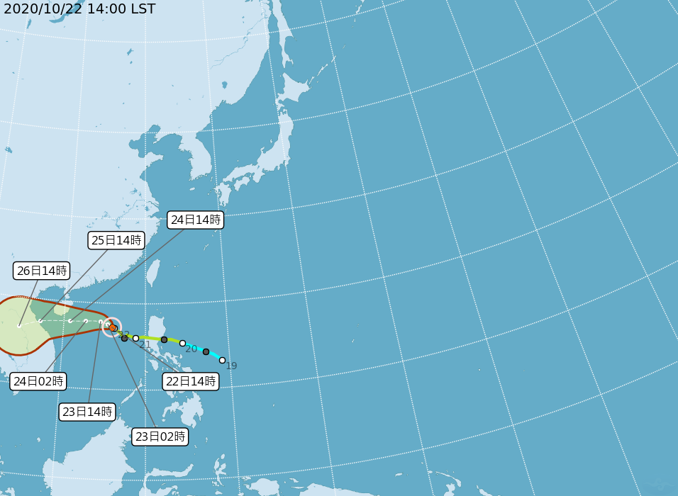 颱風沙德爾增強為中颱 24日台北低溫19度
