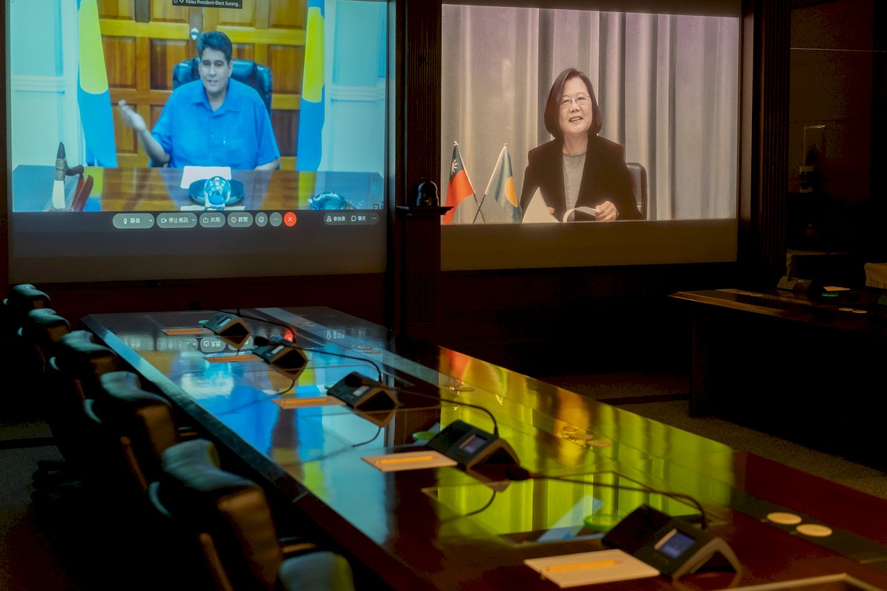 蔡總統與帛琉新任總統視訊談話 盼台帛共度疫情 持續深化邦誼