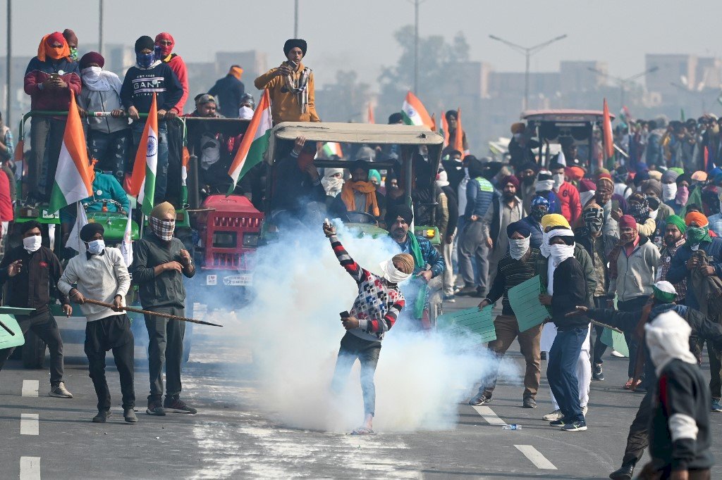 印度反農業三法遊行變暴力衝突 至少1死