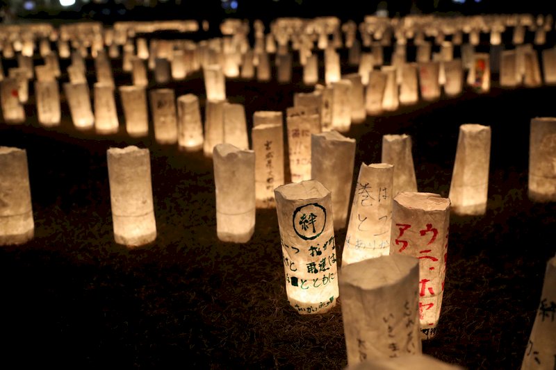 311震災10週年 災區民眾點燈寫上感恩和心願