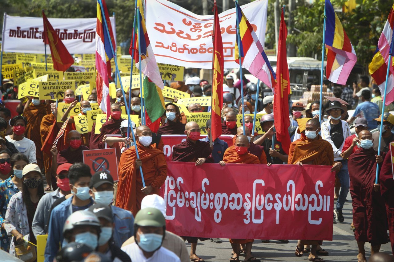 緬甸僧侶團體發聲 停止暴力對付示威者