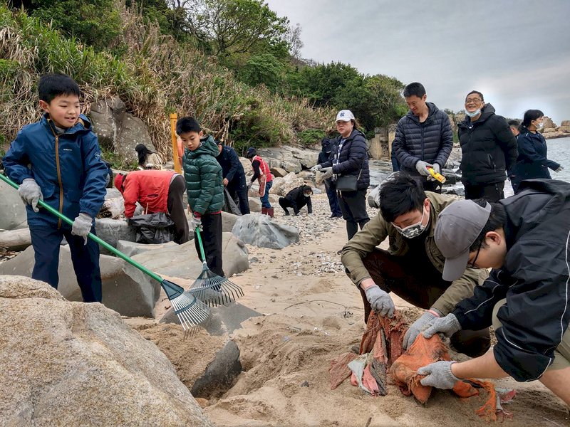馬祖風管處號召淨灘 清出約300公斤海漂垃圾