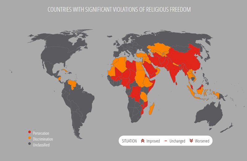 宗教自由報告 中國與緬甸最差