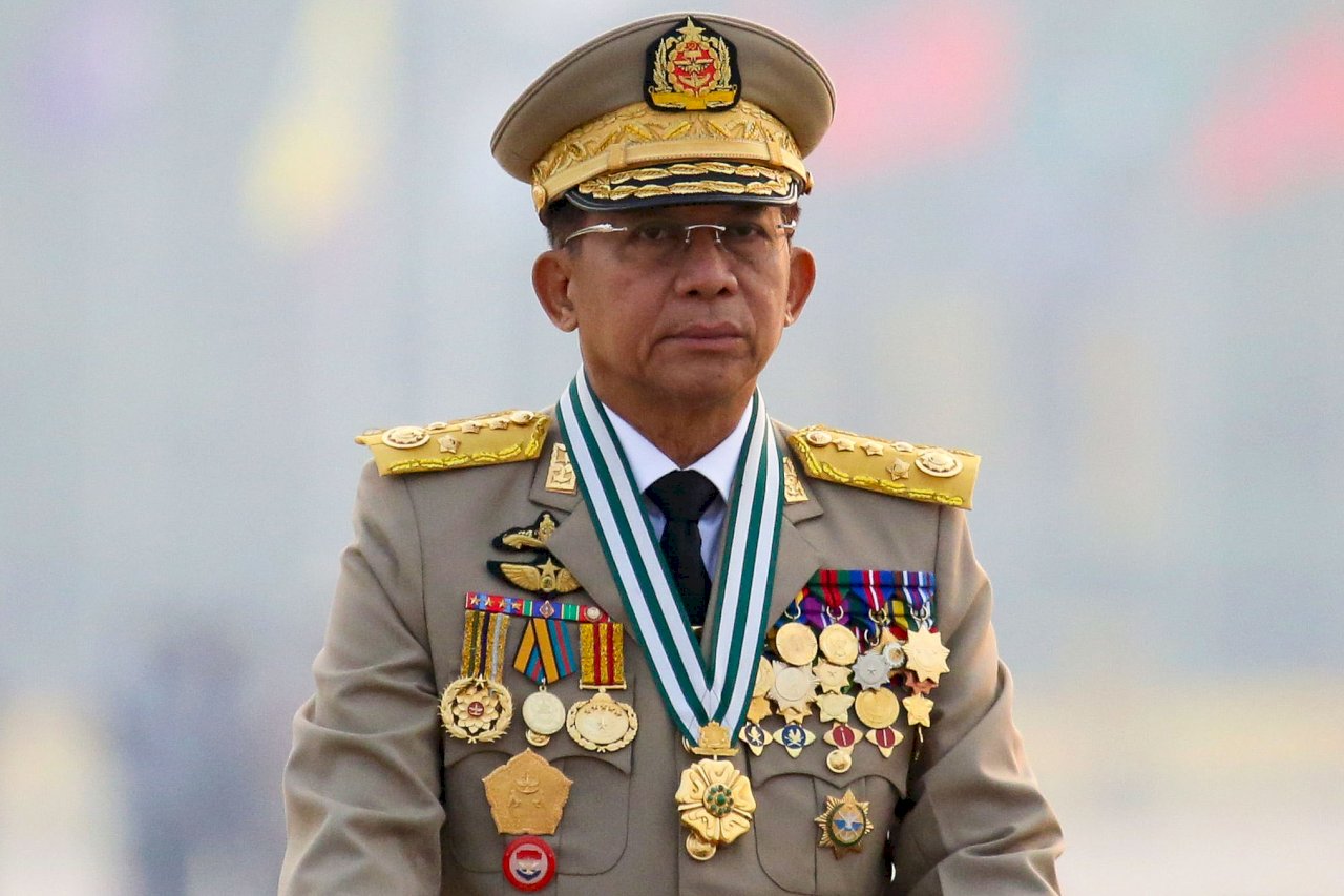 緬甸軍政府領袖敏昂萊訪俄 俄緬同意強化關係
