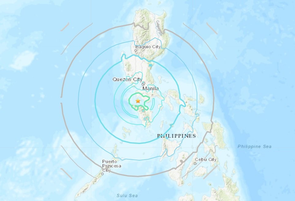 菲律賓馬尼拉南方 發生規模6.7強震