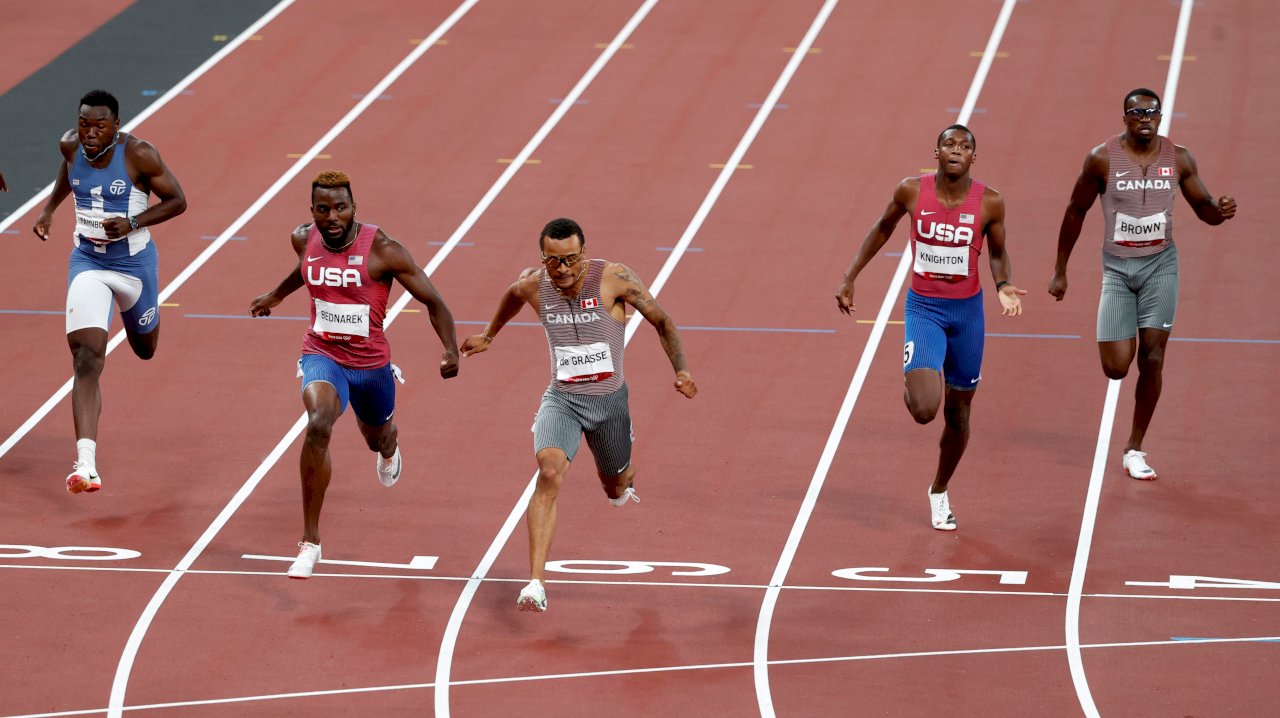 東京奧運男子200公尺決賽  加拿大狄葛拉斯摘金