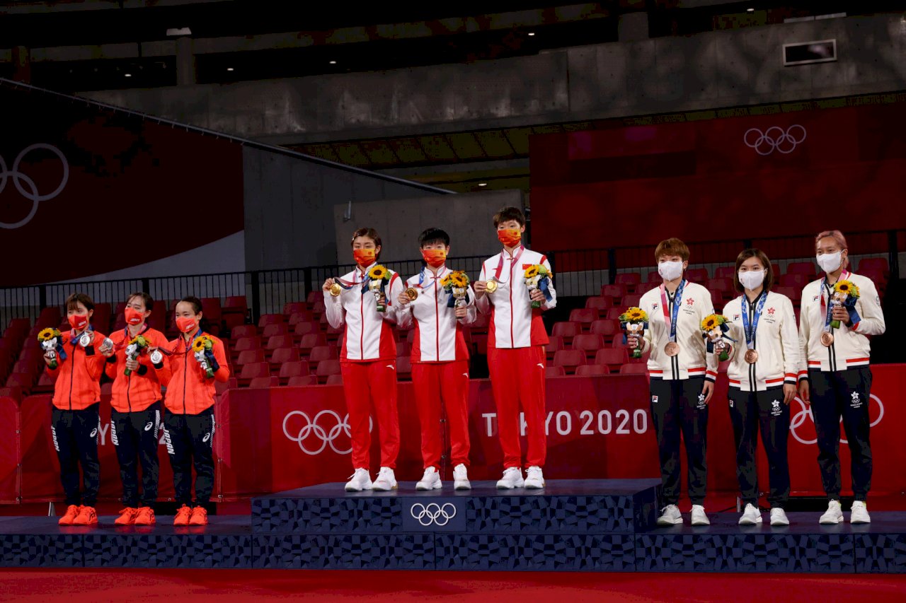 東奧桌球女團  中國擊敗日本蟬聯金牌